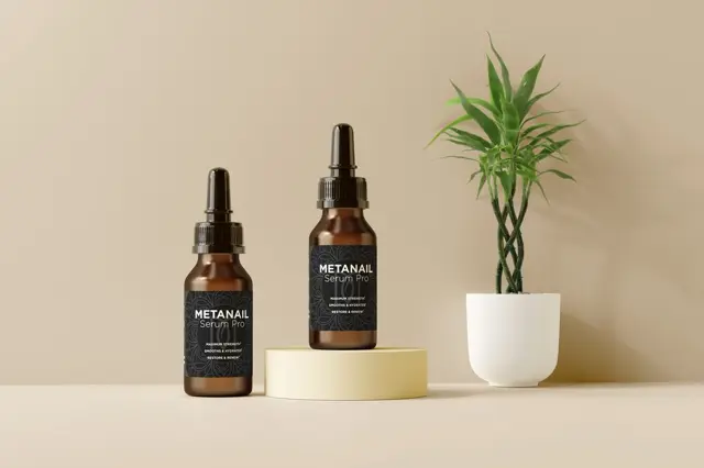 Two Metanail Serum Pro dropper bottles